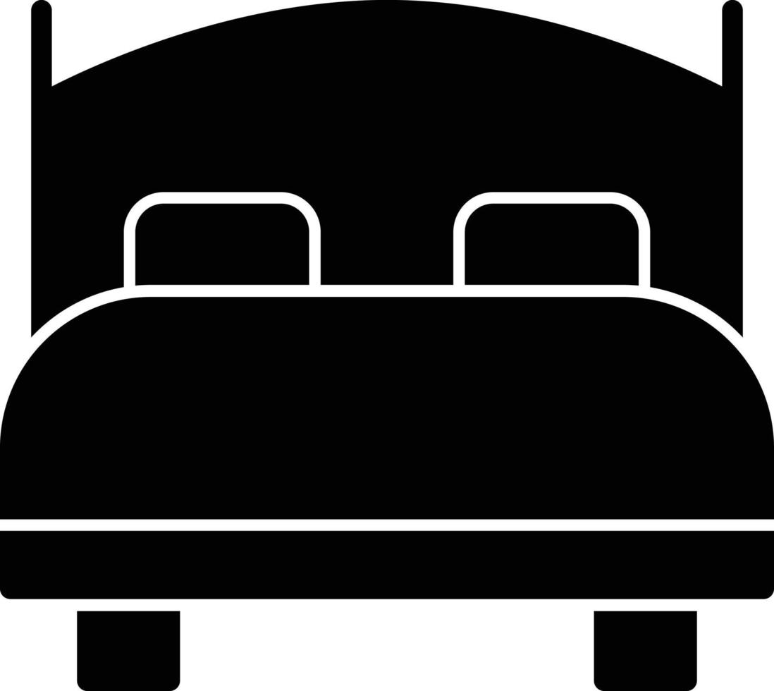Bed Glyph Icon vector