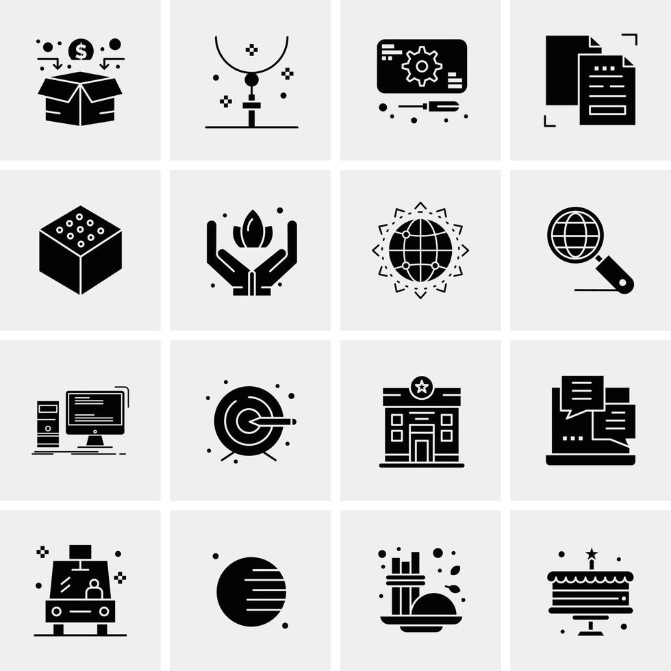 16 Business Universal Icons Vector Creative Icon Illustration to use in web and Mobile Related project