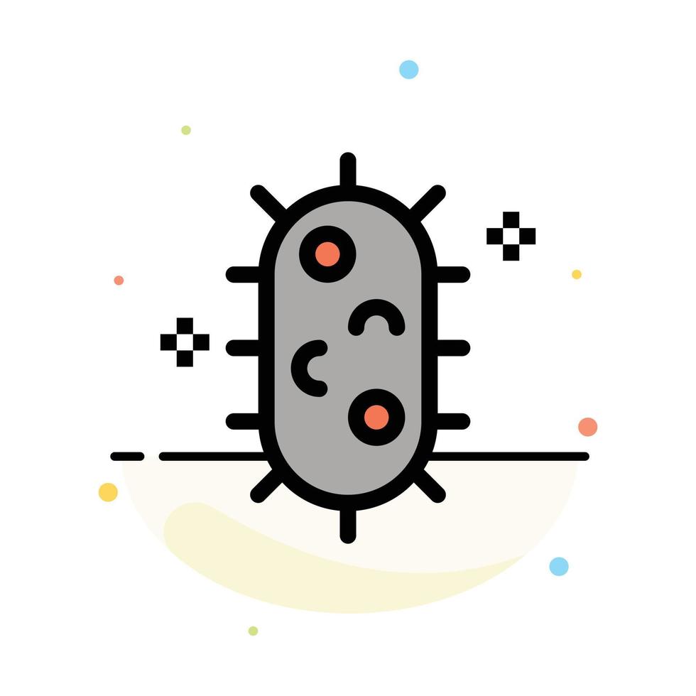 Bacteria Biochemistry Biology Chemistry Abstract Flat Color Icon Template vector