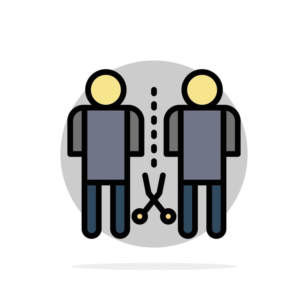 Family Knowledge Mind People Shared Abstract Circle Background Flat color Icon vector
