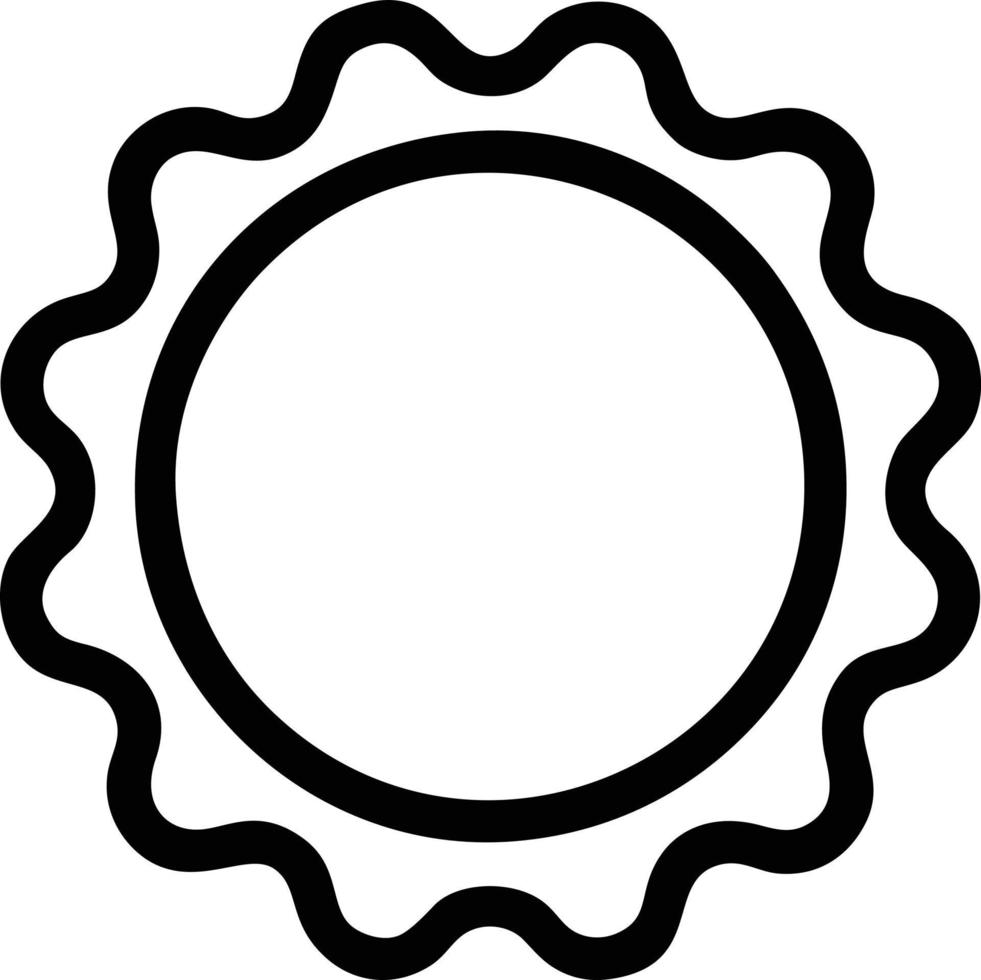 sun icon in white background, illustration of sun icon symbol in black on white background vector