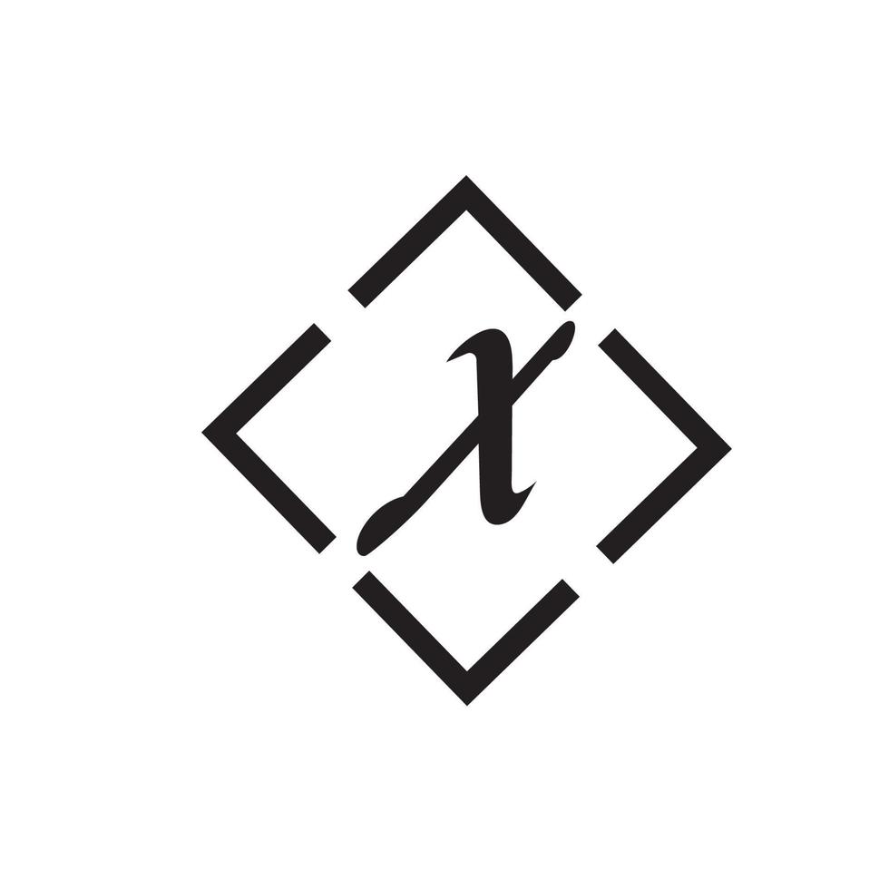 plantilla de diseño de logotipo de vector de unidad abstracta corporativa empresarial de letra x
