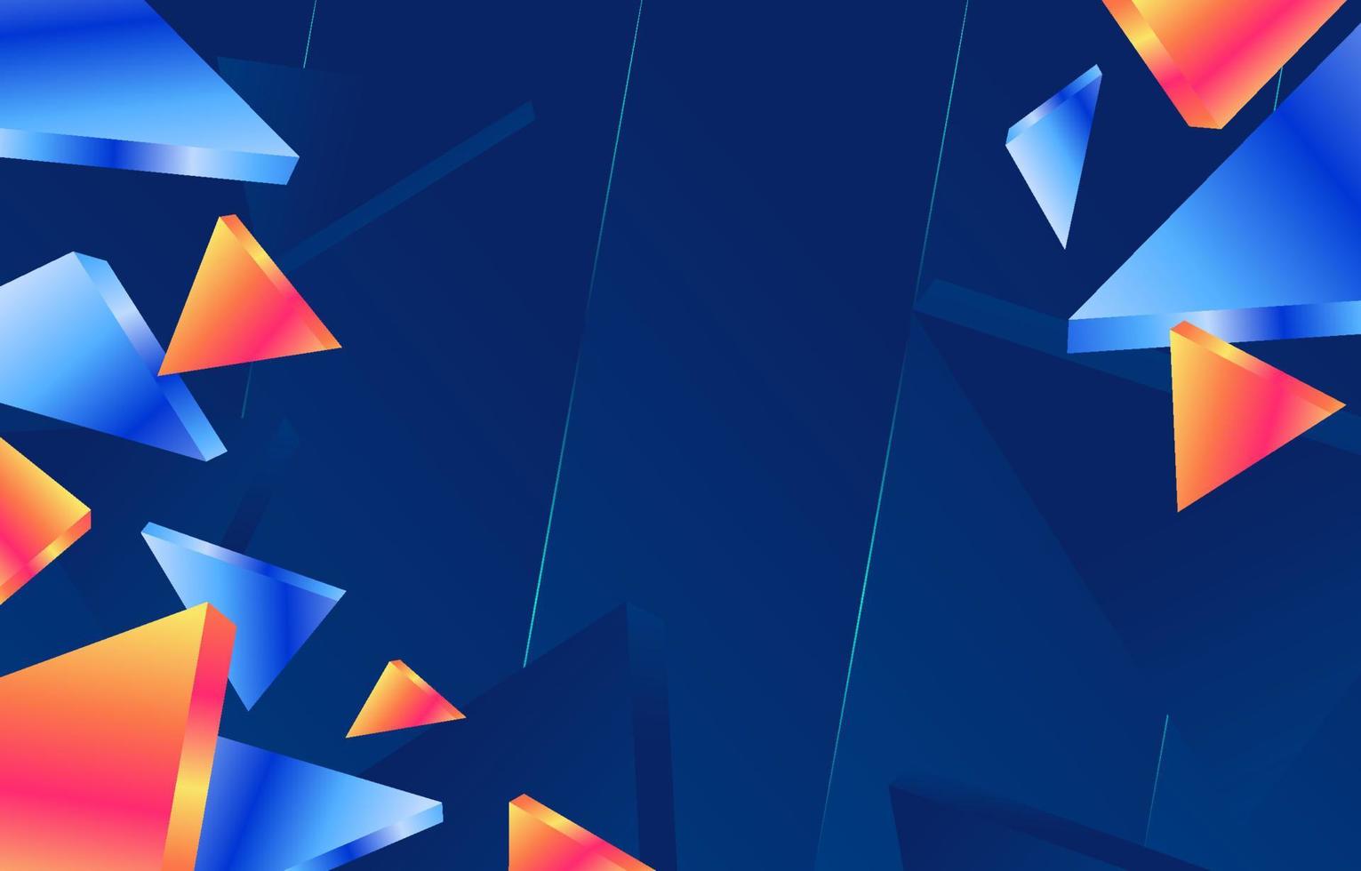 Colorful Triangular Fraction Background vector
