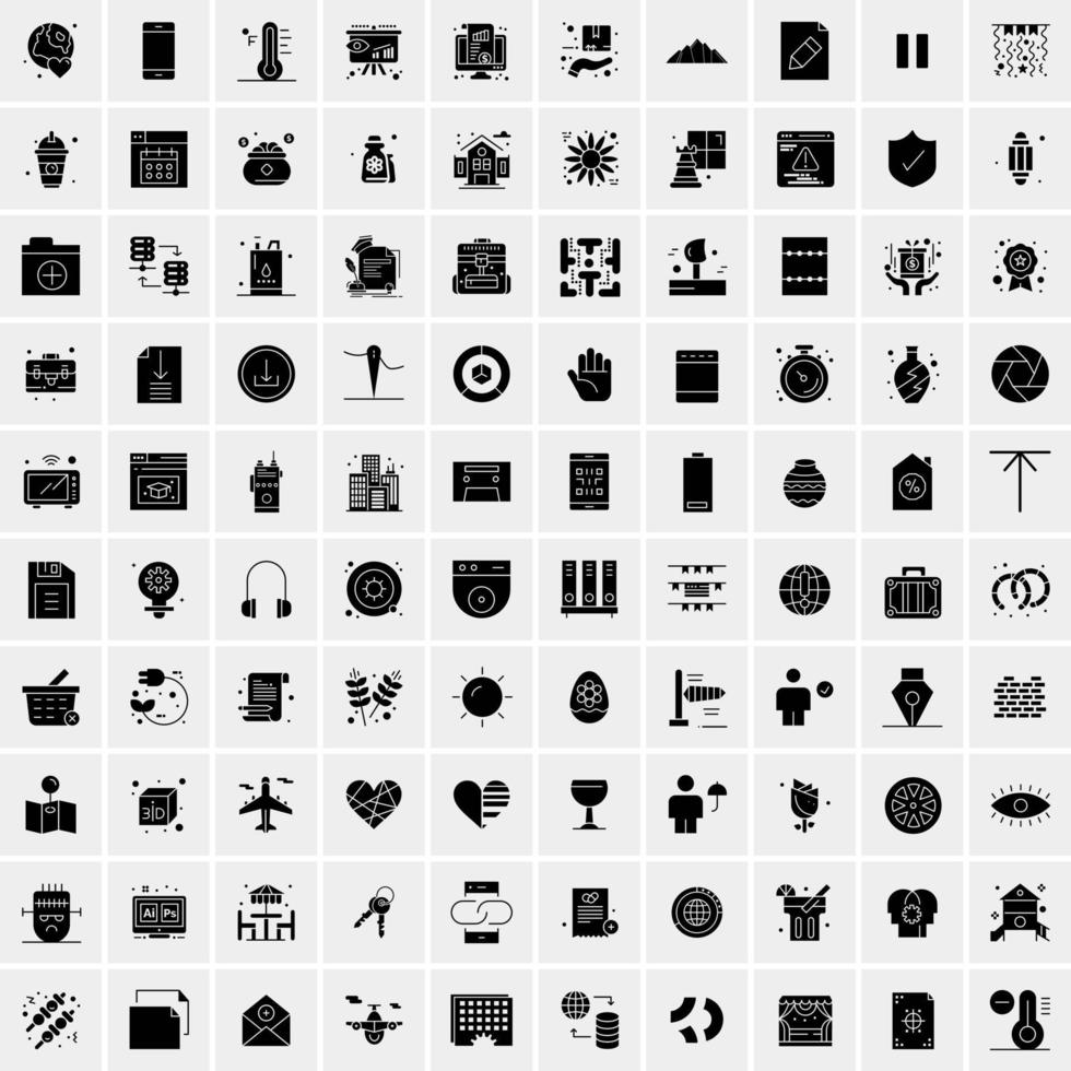 Set of 100 Universal Icons vector