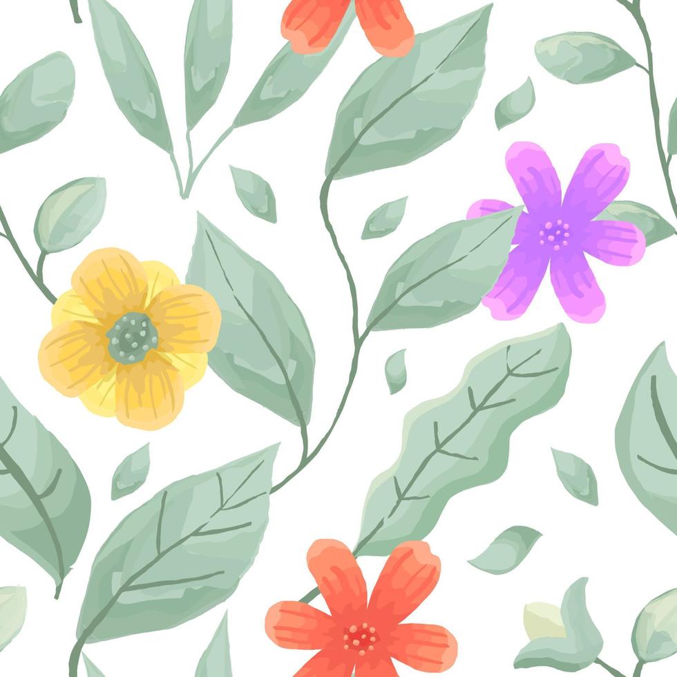 elegante fondo transparente acuarela floral vector