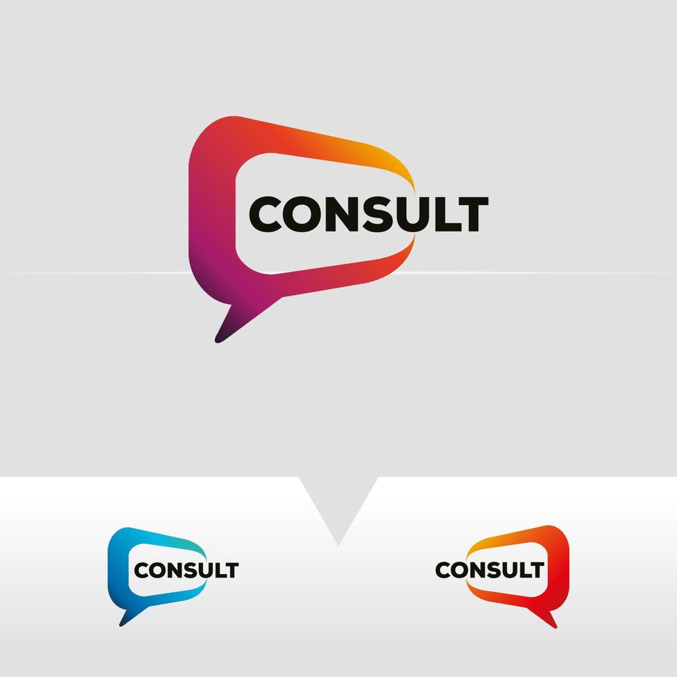 Abstract Consult Logo Design Template with white background vector