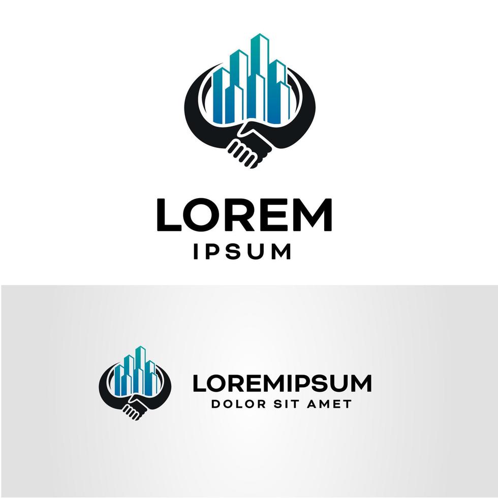 Building Deal Logo Design Template with white background vector