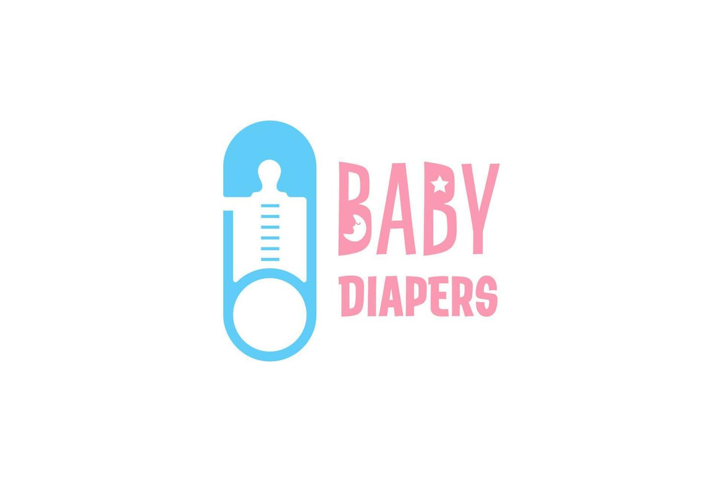 plantilla de diseño de logotipo de pañales para bebés vector