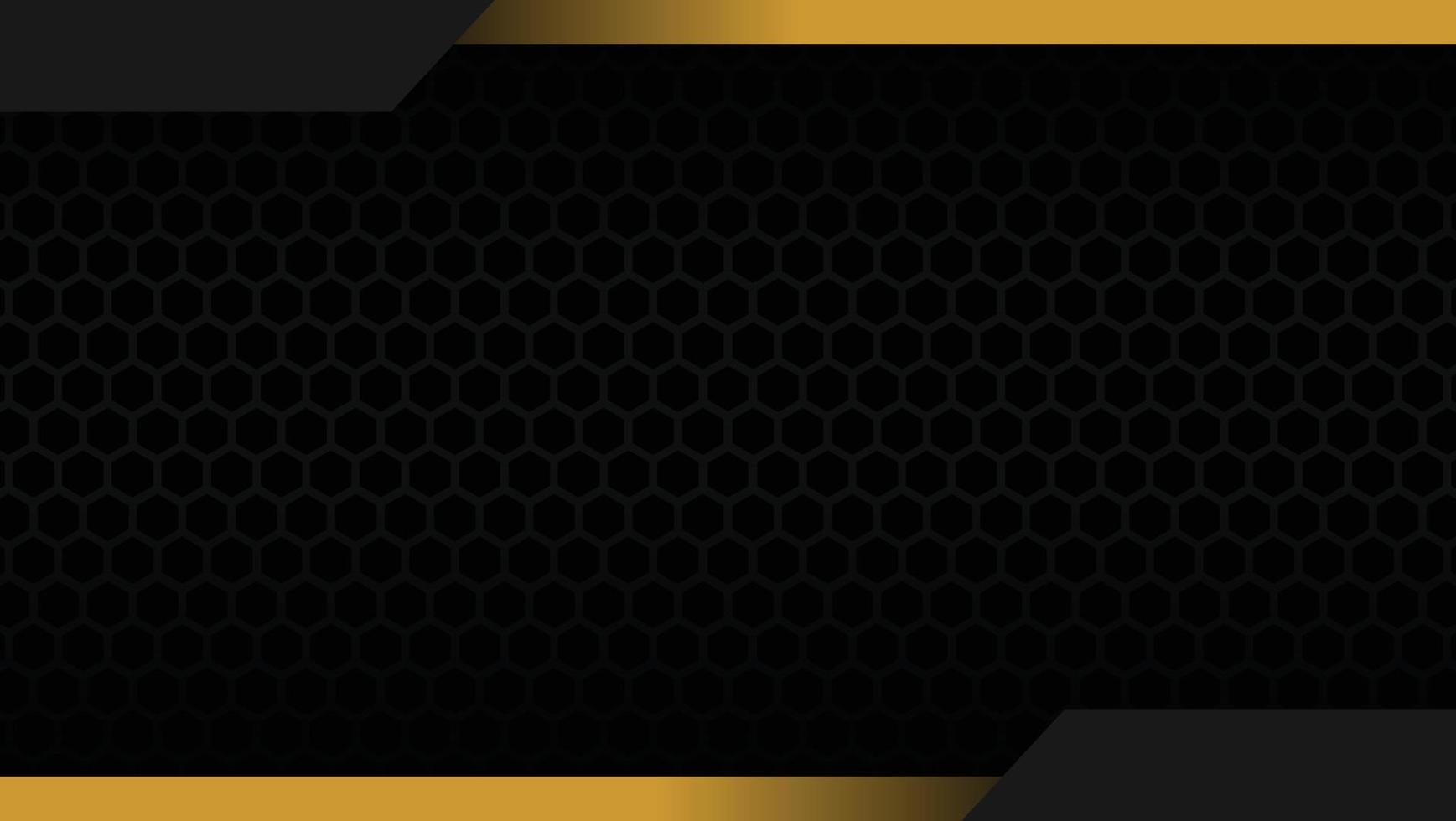 Abstract black and gold hexagonal luxury background vector