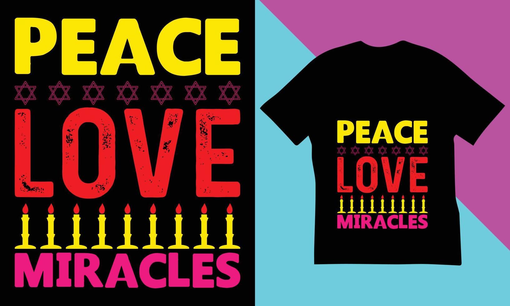 Hanukkah T-Shirt Design. vector
