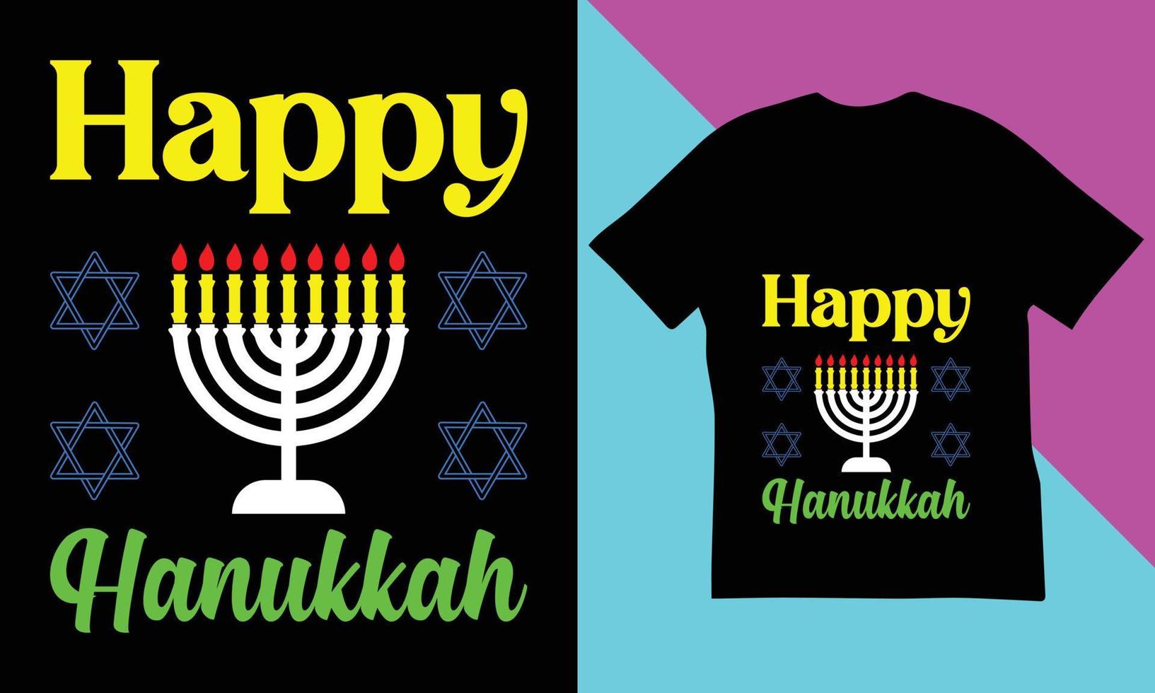 Hanukkah T-Shirt design. vector