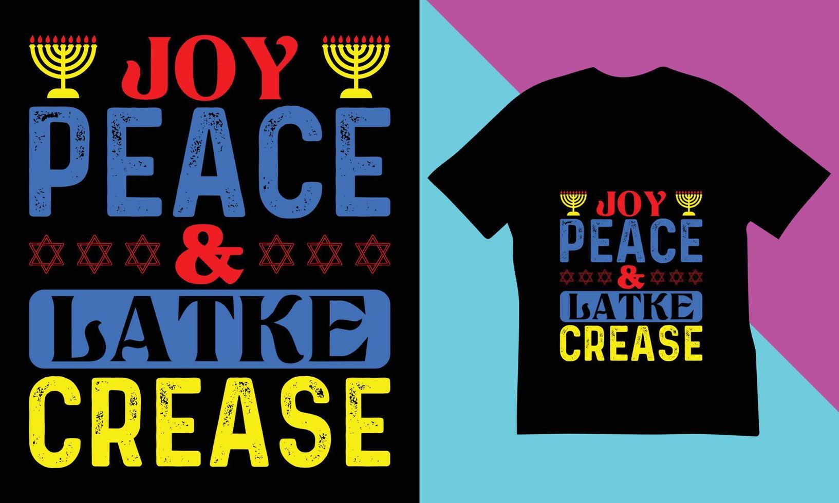Hanukkah T-Shirt Design. vector