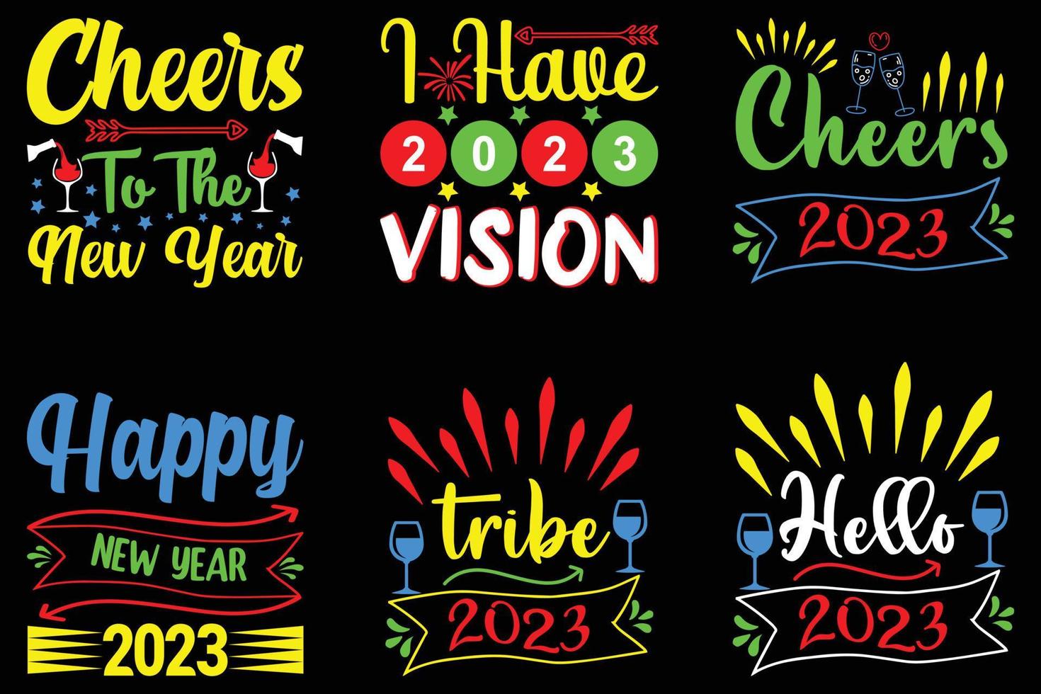 Happy New Year SVG Design. vector