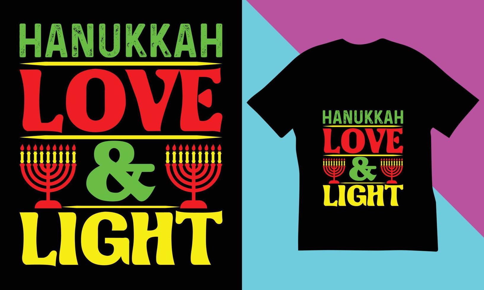 Hanukkah T-Shirt Design. vector