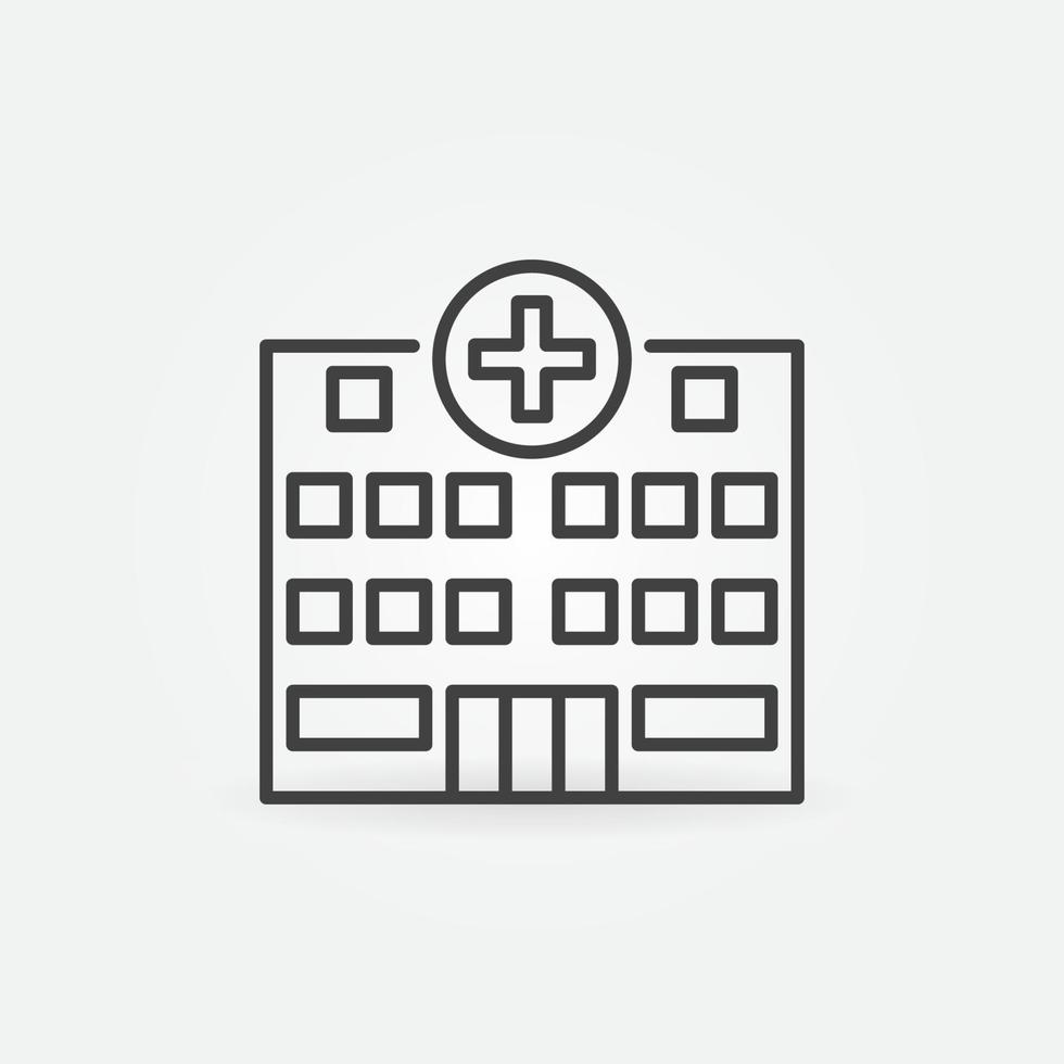 Hospital vector Medical Building concept icon in thin line style