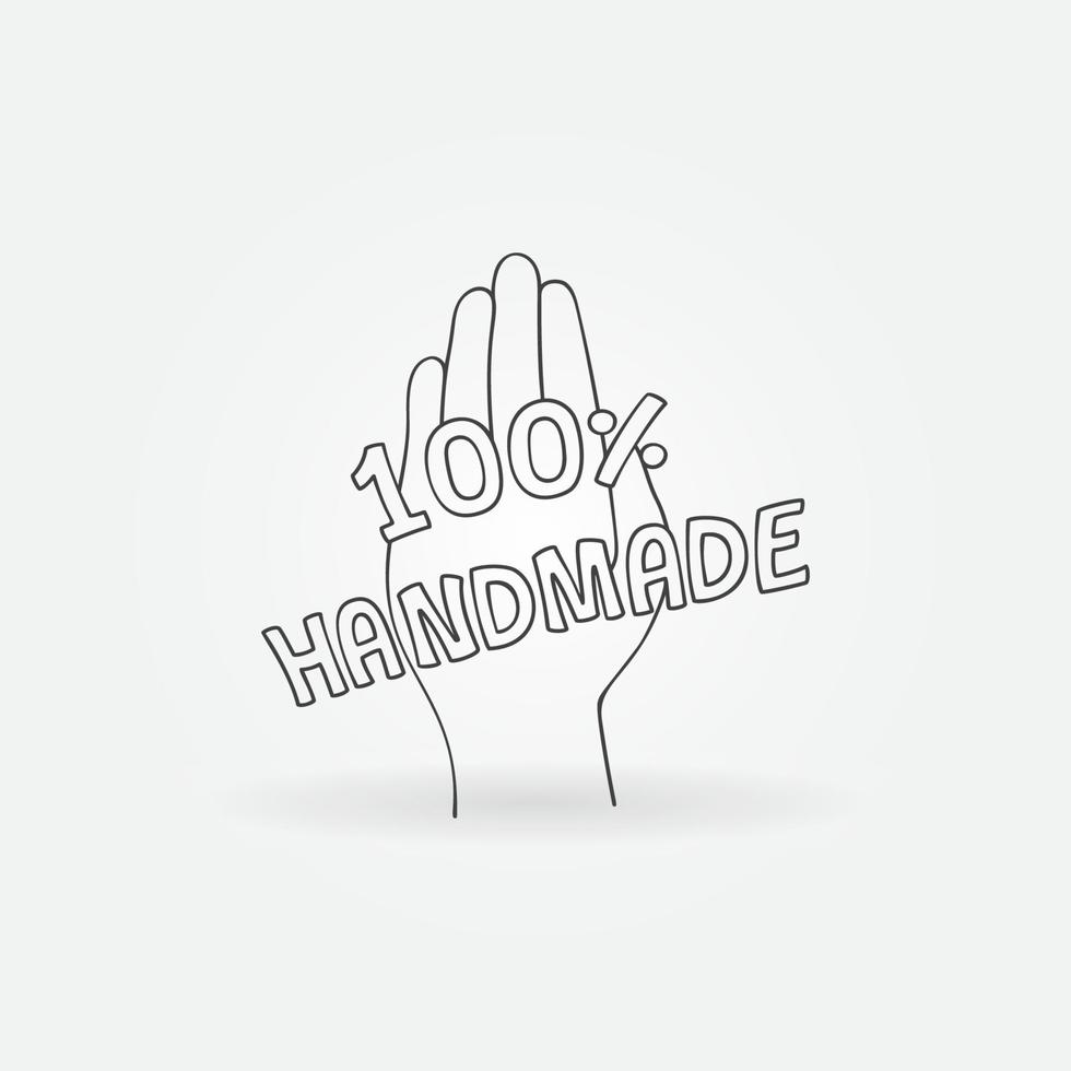 Handmade 100 percent vector concept modern icon