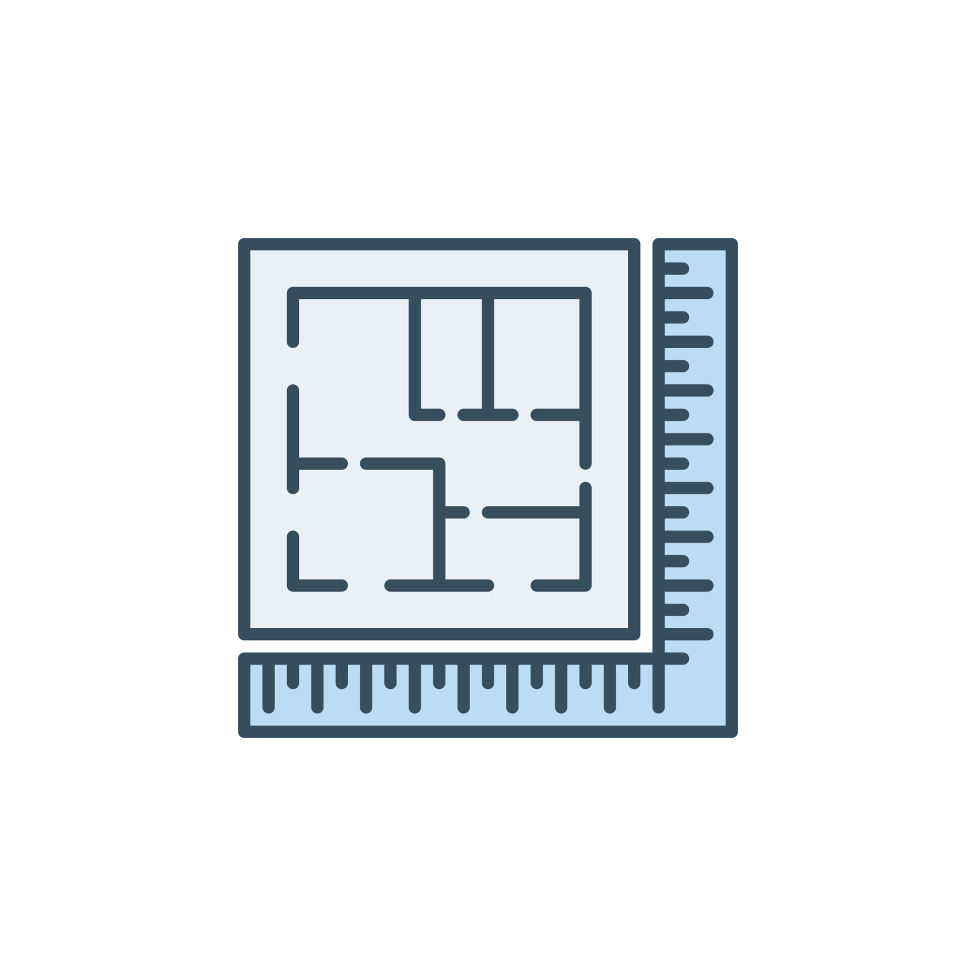 Ruler with House Plan vector Architecture colored icon 14761655