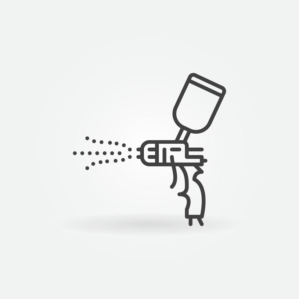 Spray Gun Painting linear vector concept icon