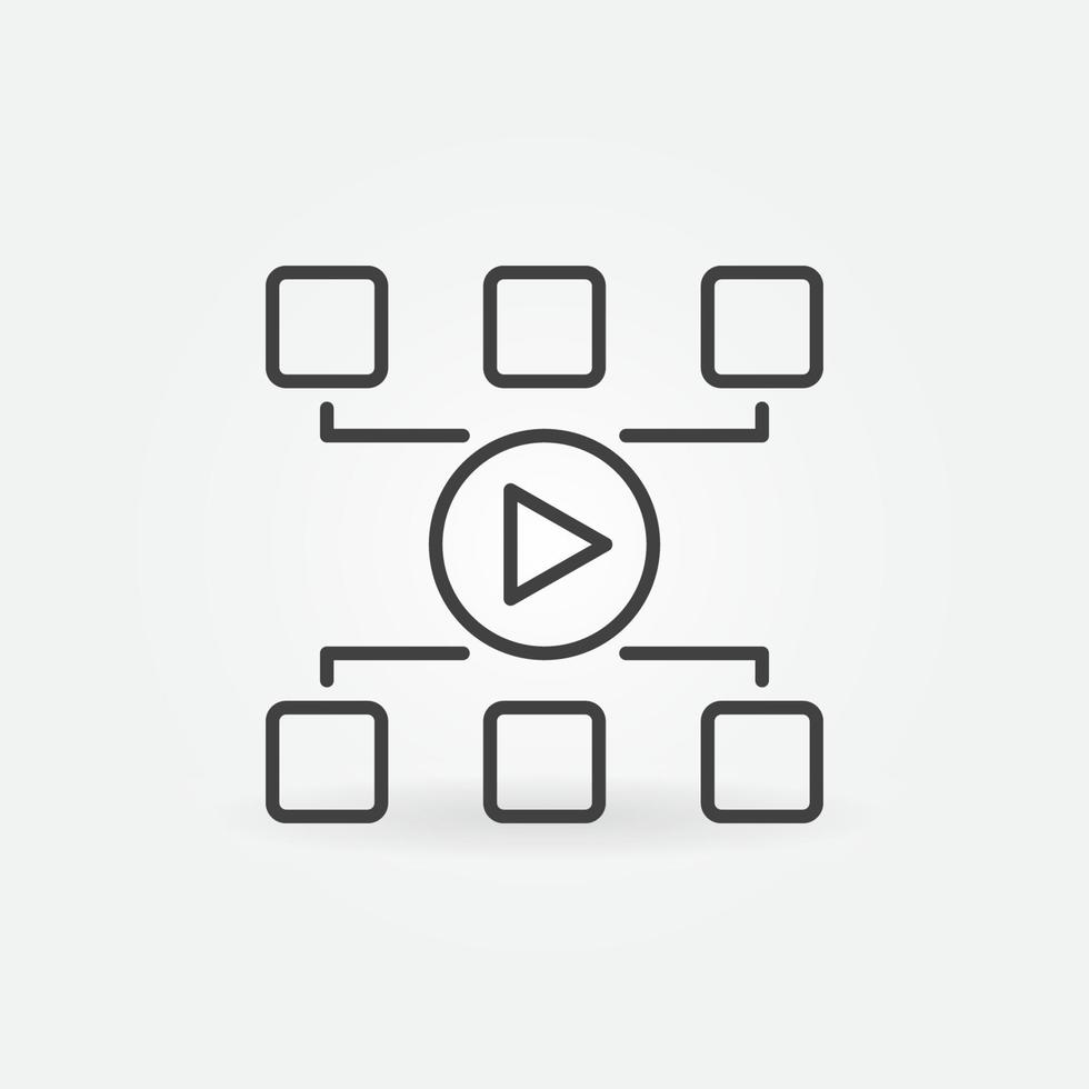 Video Blog vector concept icon in thin line style