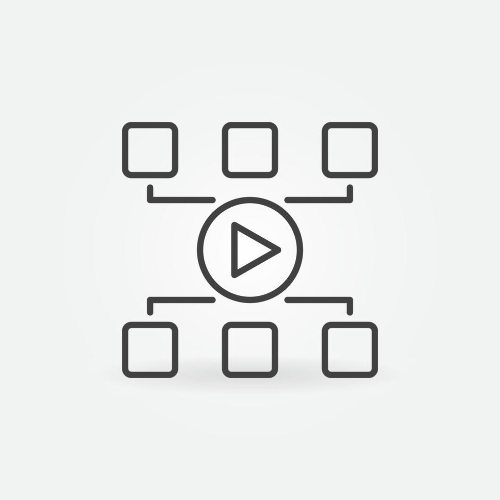 Video Blog vector concept icon in thin line style