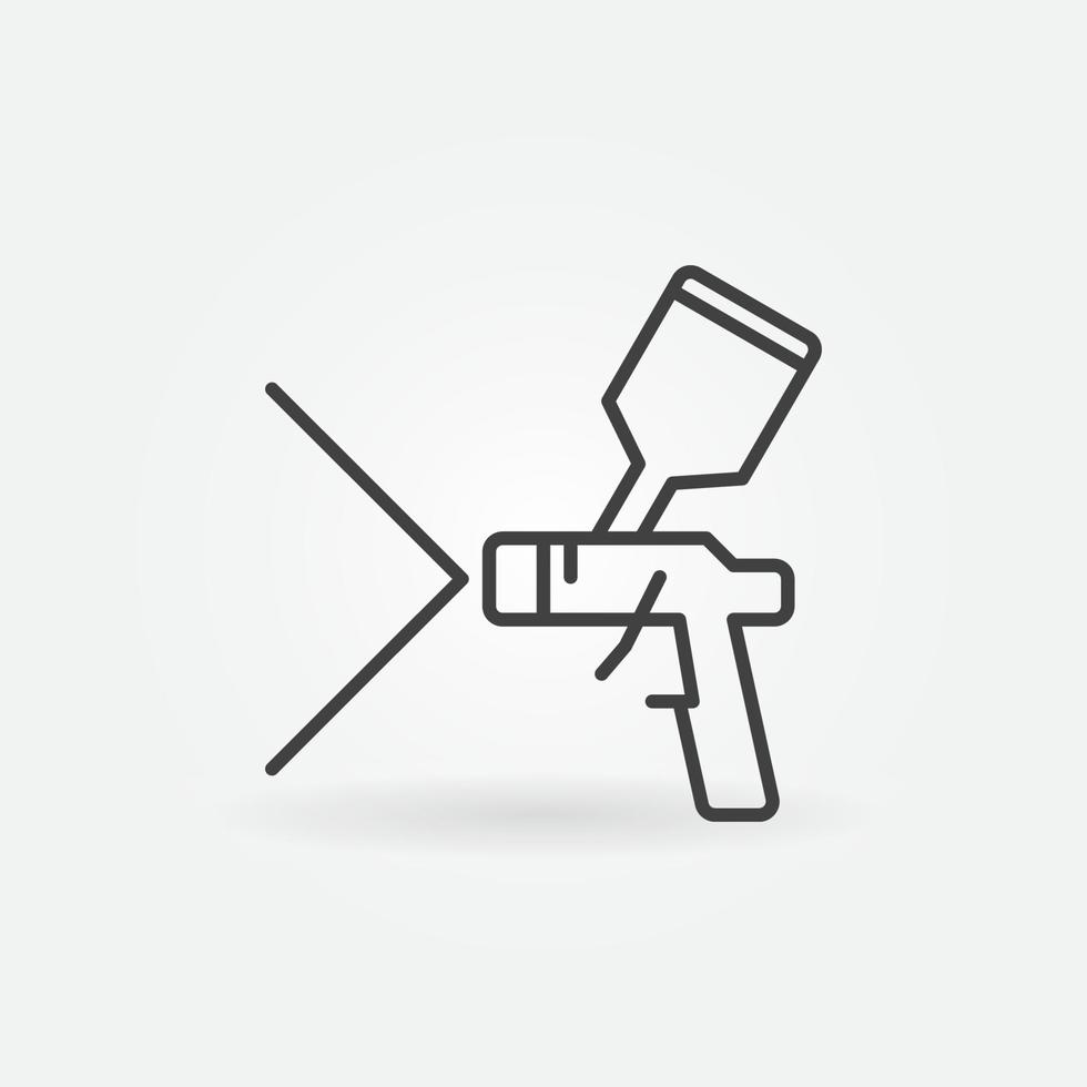 Spray Paint Gun vector thin line concept icon