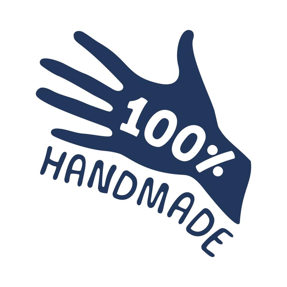 Vector Handmade 100 percent vector concept modern icon