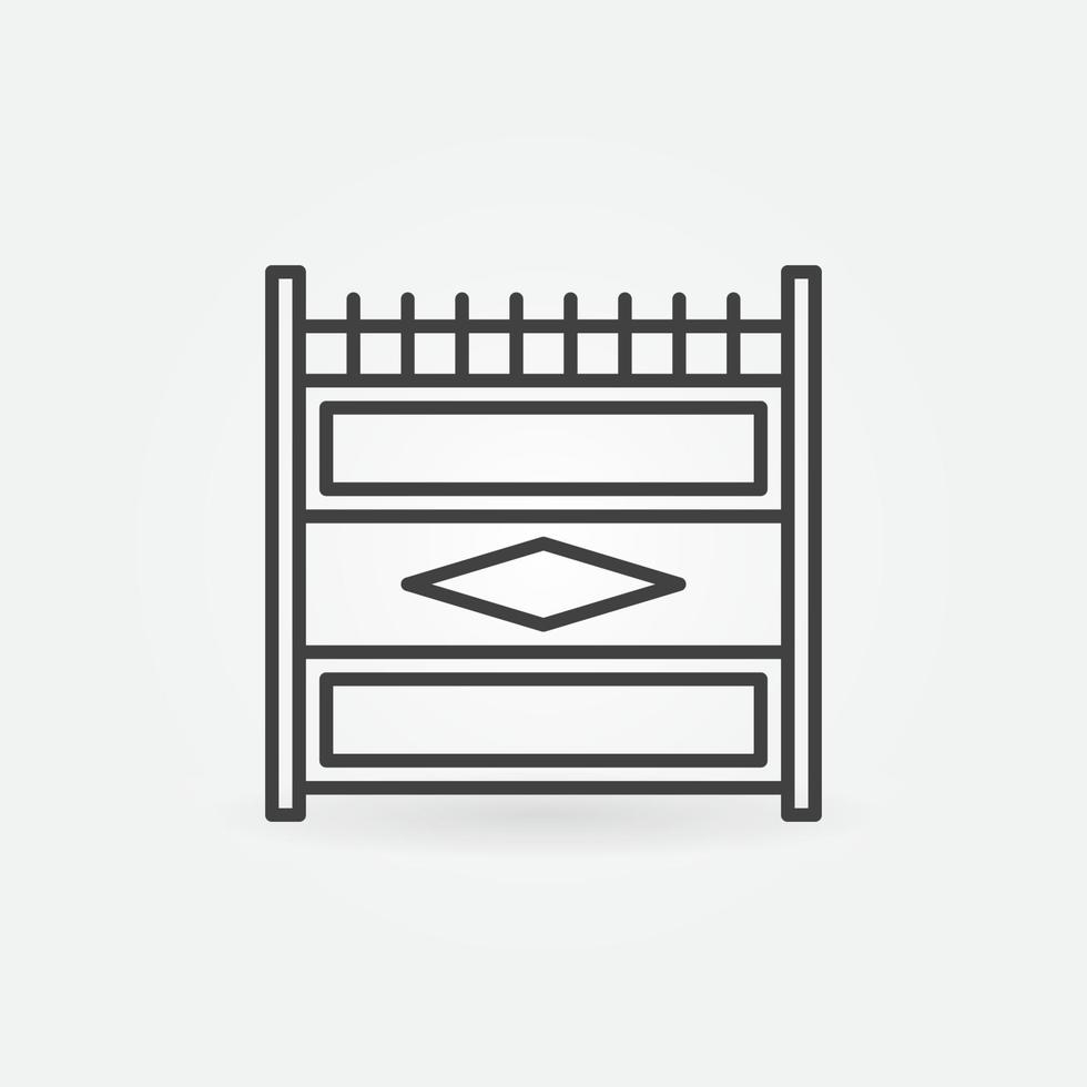Concrete Fence vector thin line concept icon