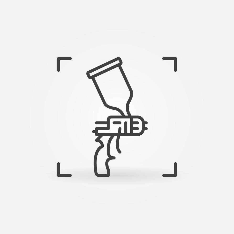 Spray Gun vector concept icon in thin line style