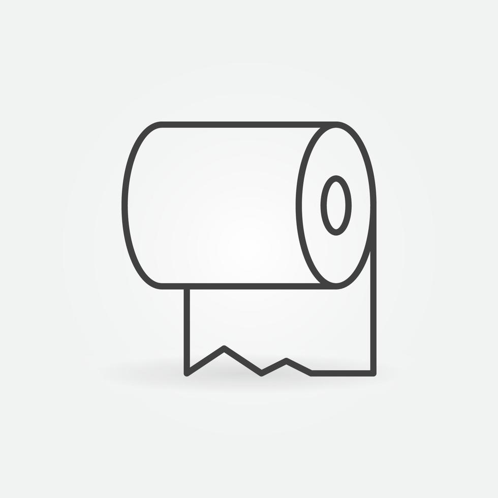 Roll of Toilet Paper vector thin line concept icon