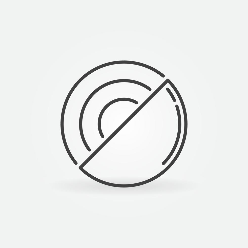 Radar Satellite Dish linear vector concept icon