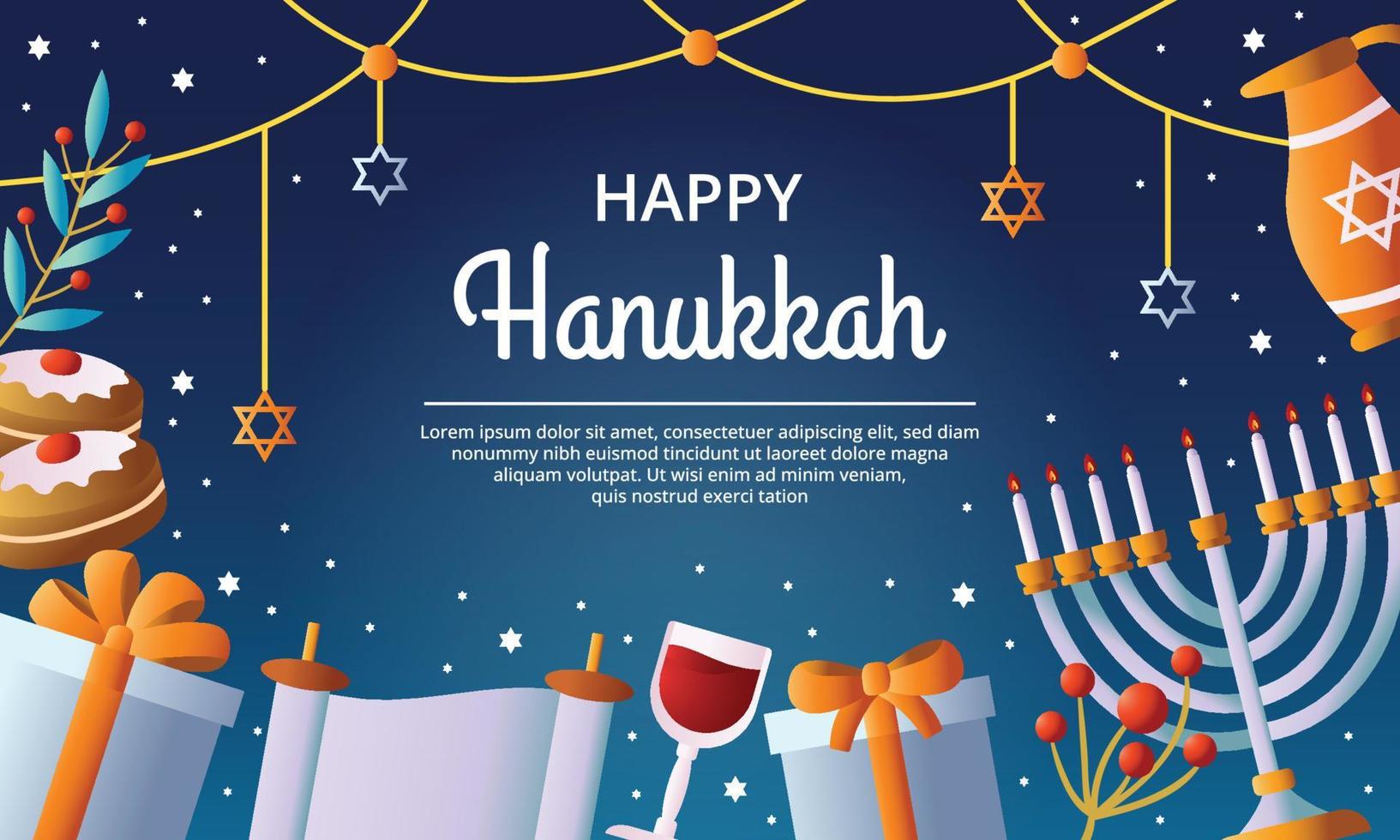 Happy Hanukkah Background vector