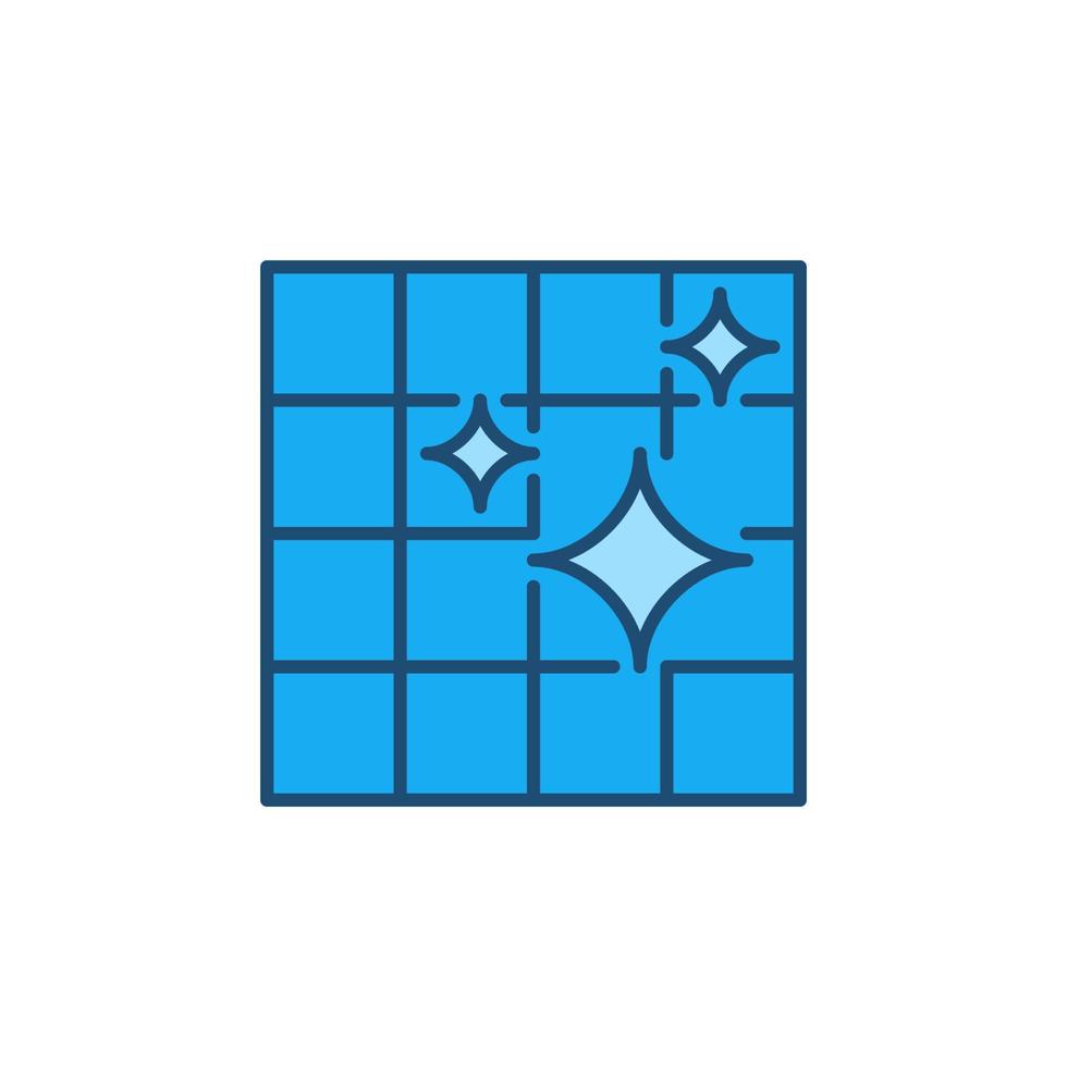 icono de color de concepto de vector lineal de azulejos limpios o signo