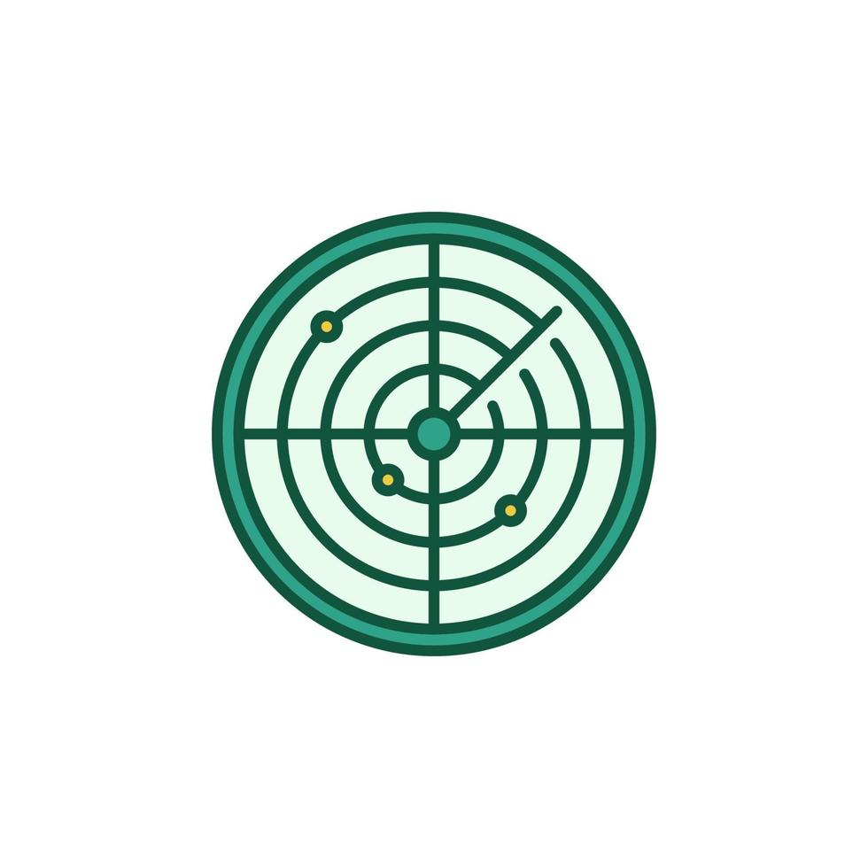 Vector Radar Display vector concept circular colored icon