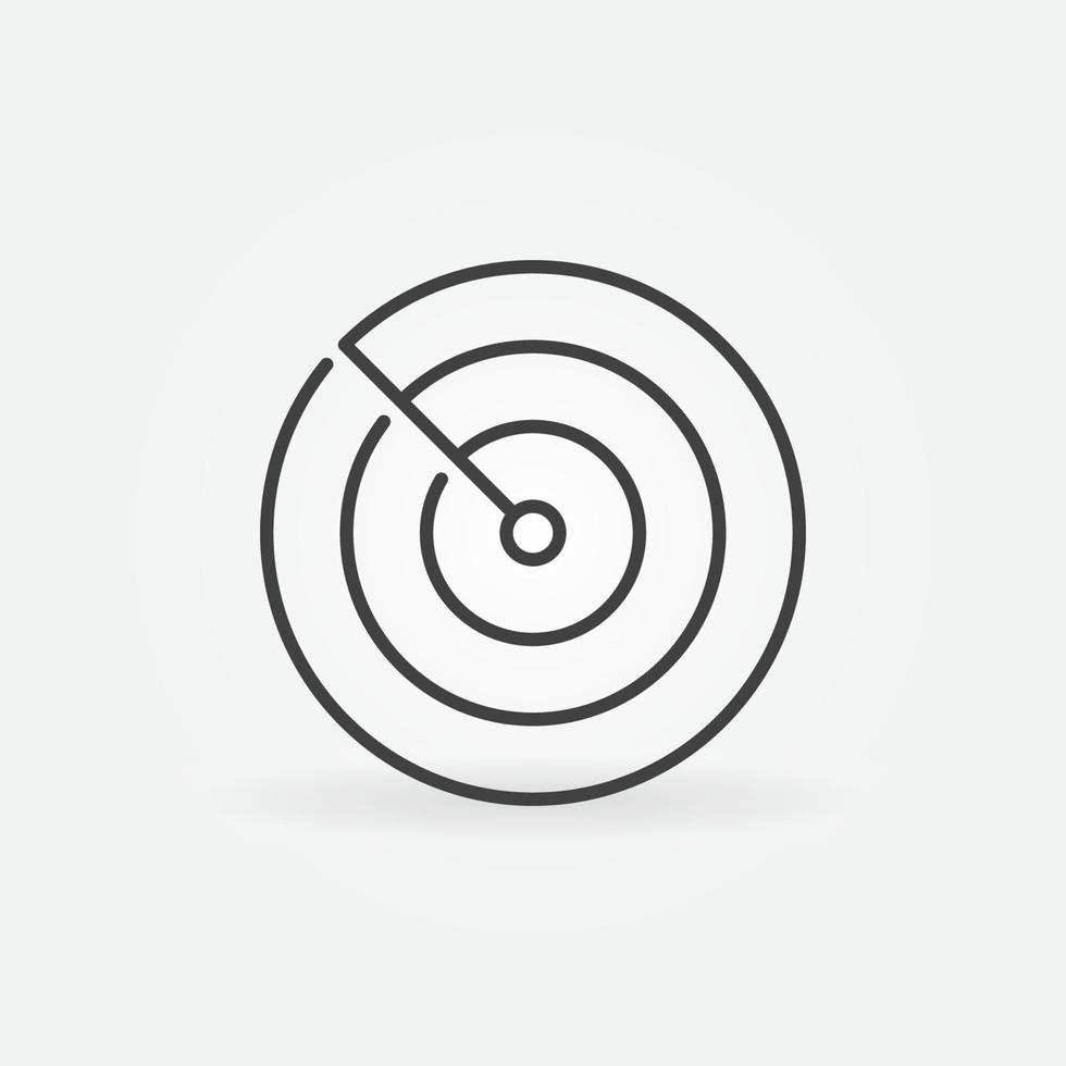 Radiolocation Radar vector concept circular line icon