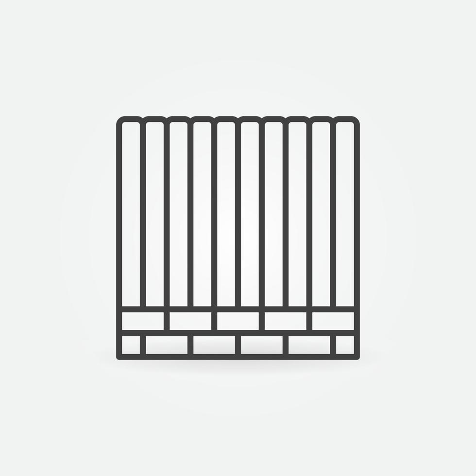 Fence vector concept icon in outline style