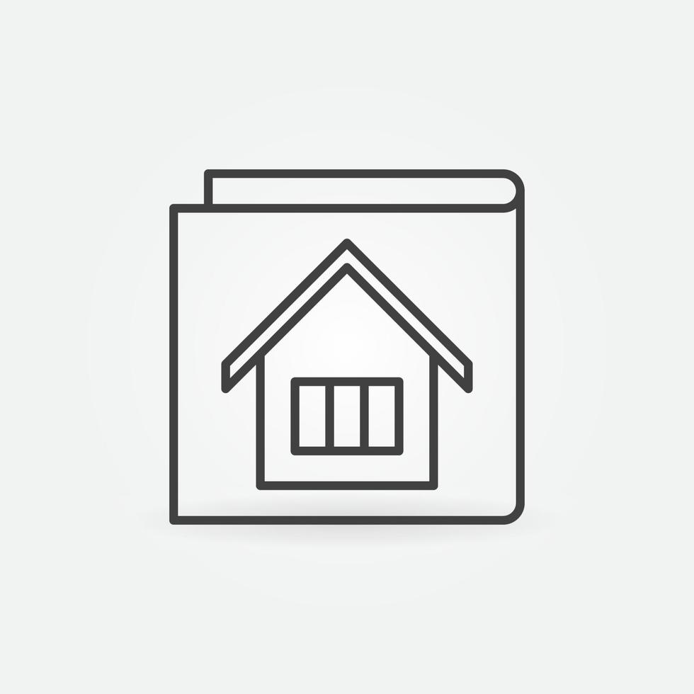 House Documents vector concept outline icon