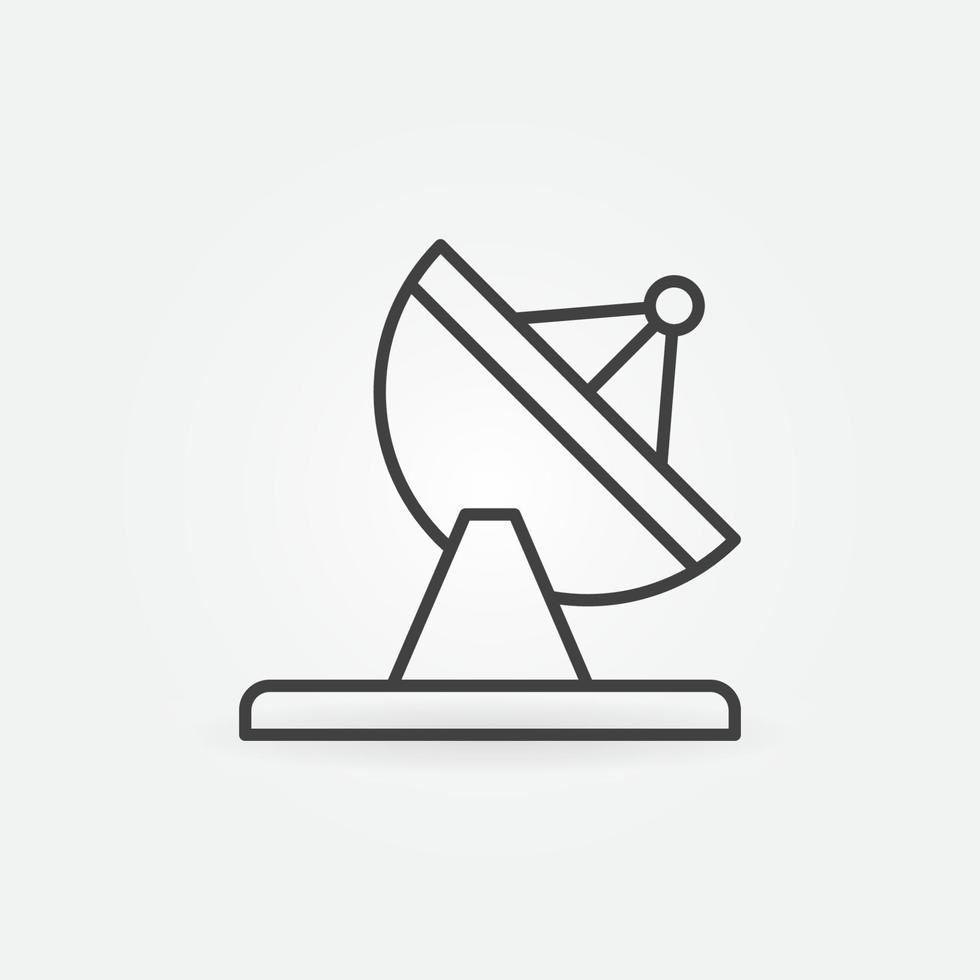 Parabolic Satellite Dish Tower vector linear concept icon