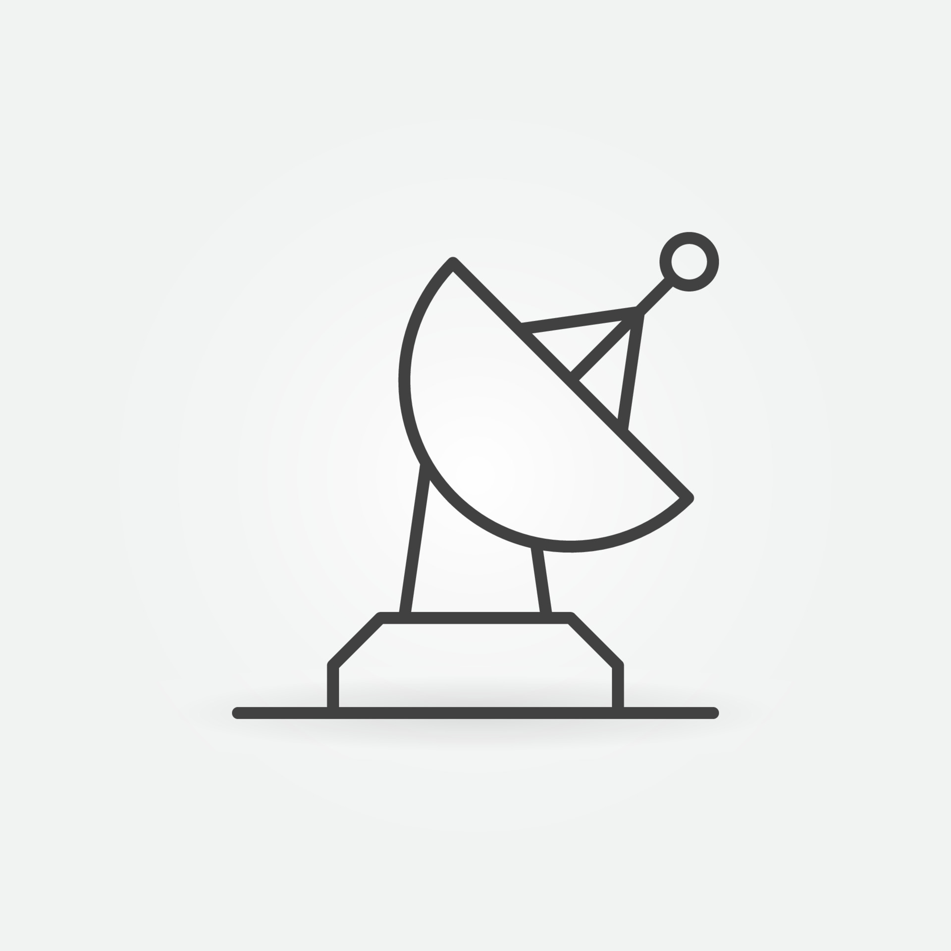 Radar Satellite Dish vector thin line concept simple icon 14762185