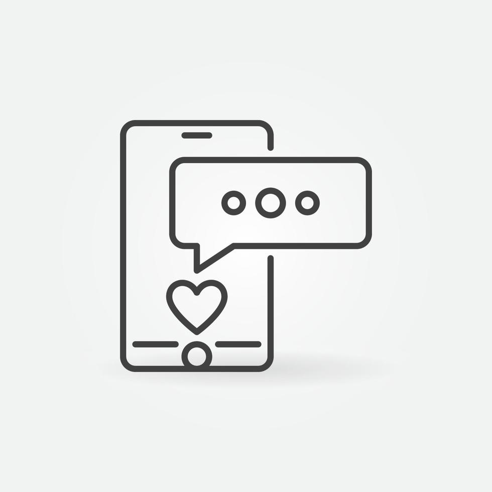 Smartphone with Speech bubble linear vector icon