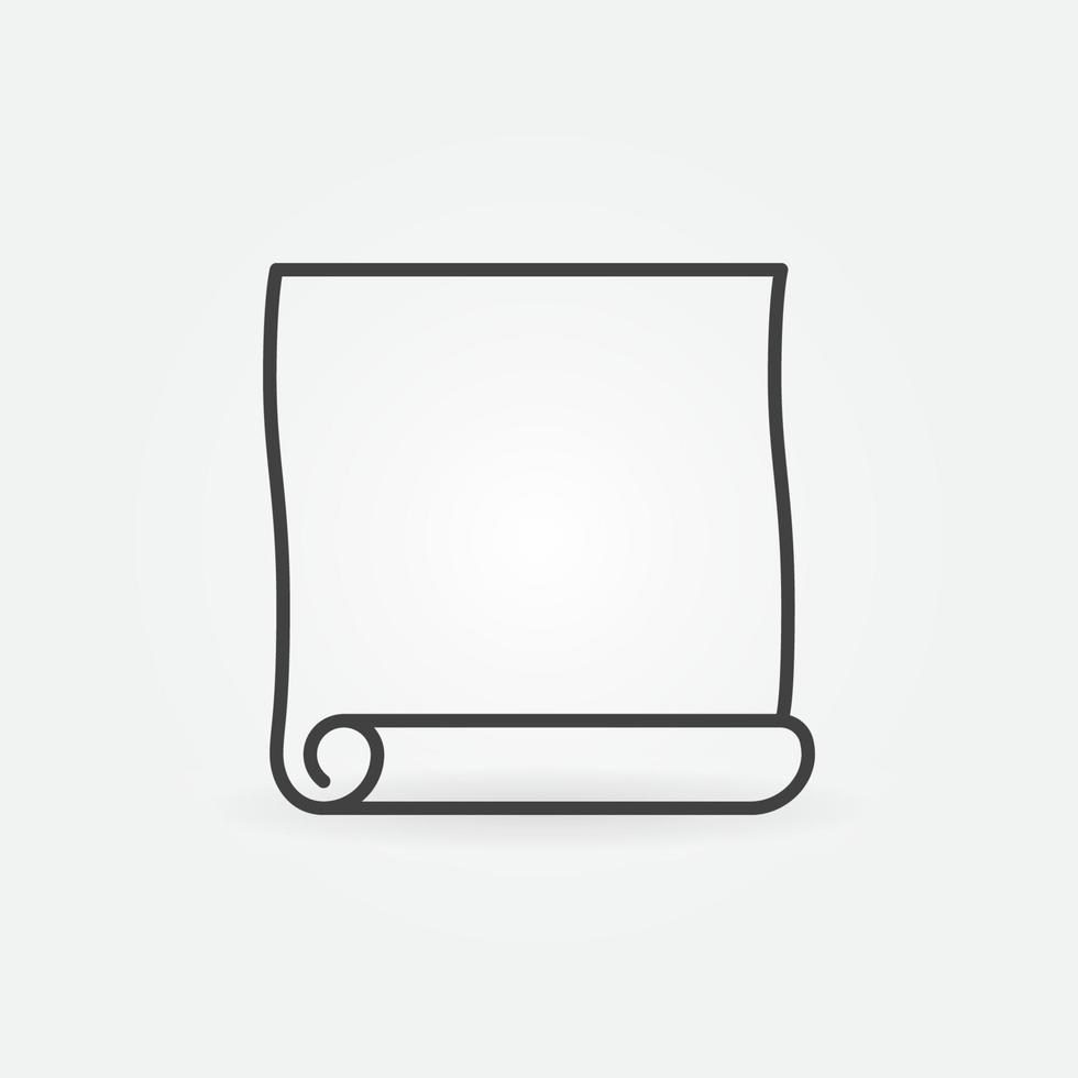 Empty Wallpaper Roll linear vector concept simple icon