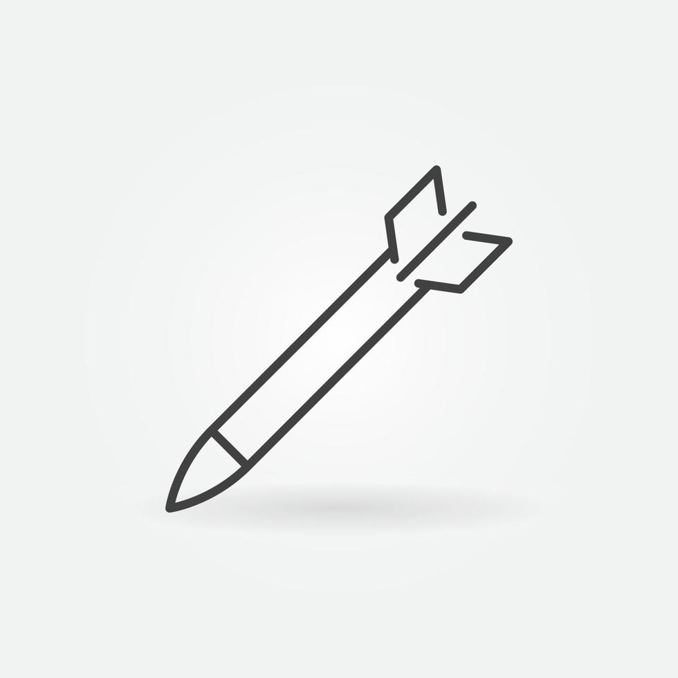Airstrike outline vector concept icon