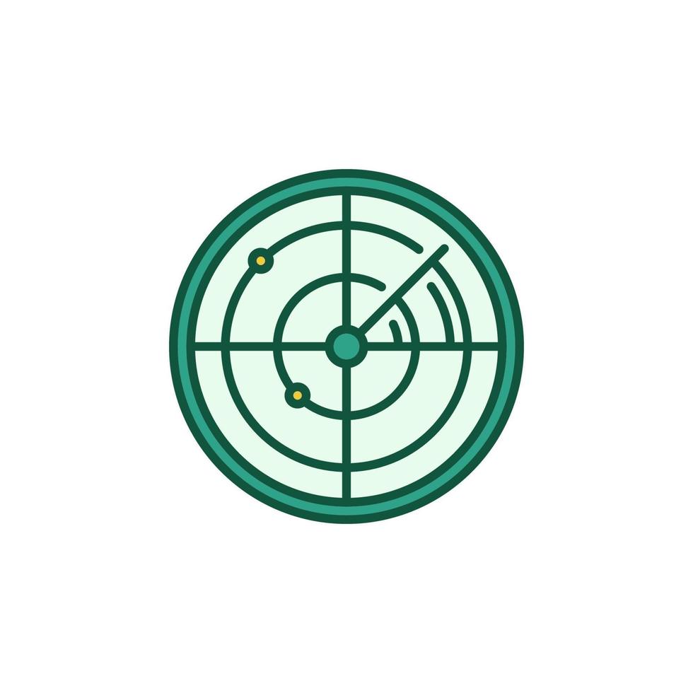 Radar Cyber Security vector concept round colored icon