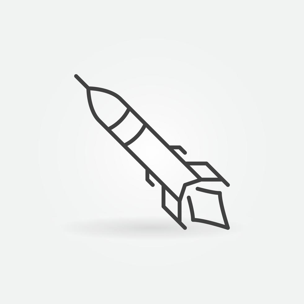Vector Missile concept linear minimal icon