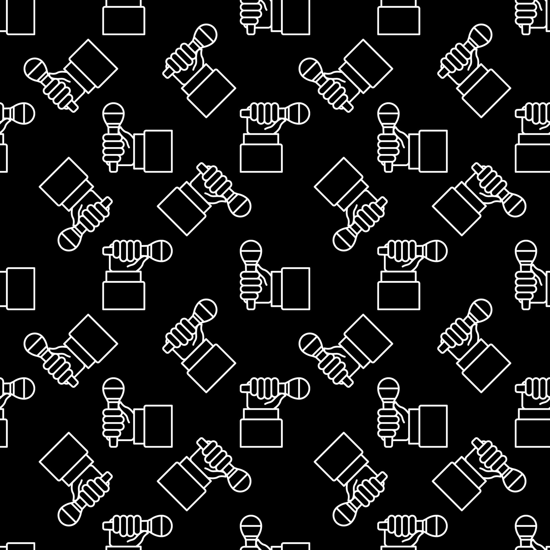 hand-with-handheld-mic-outline-vector-seamless-pattern-14762437-vector