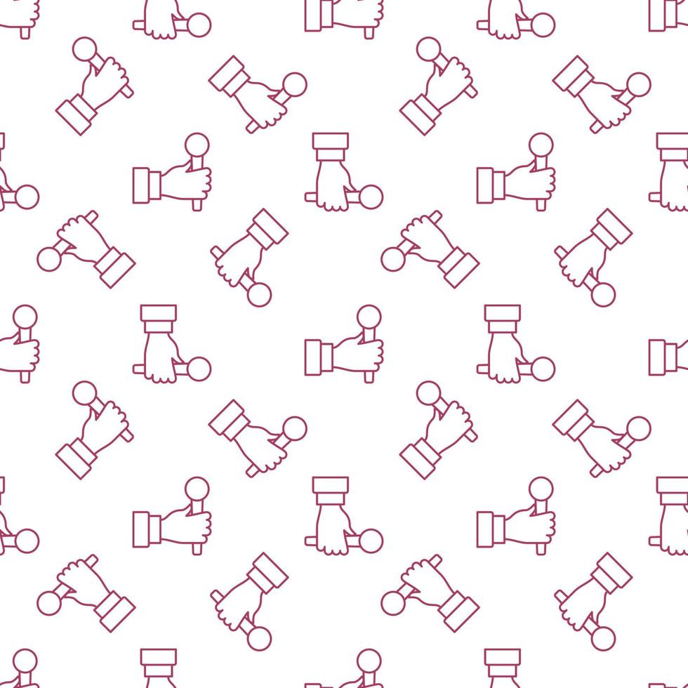 Microphone in Hand vector modern linear seamless pattern