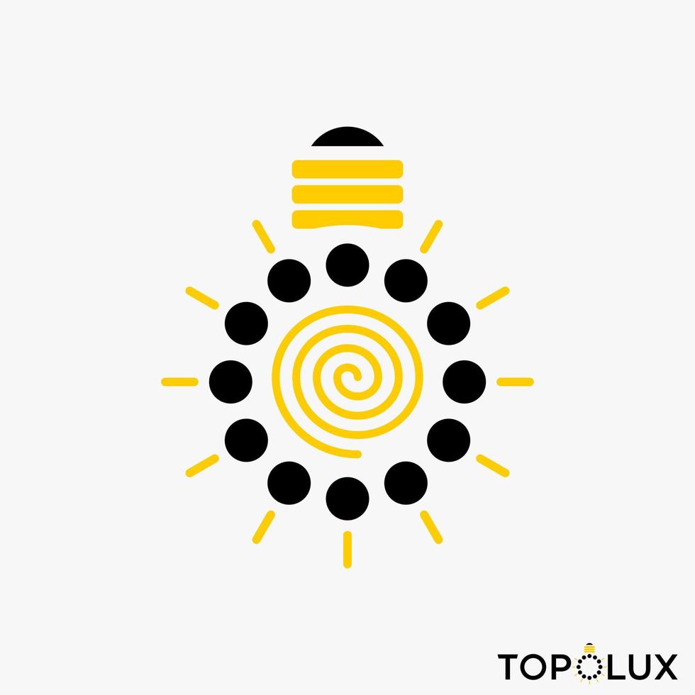 bombilla de luz simple y única como letra o palabra o imagen de fuente icono gráfico diseño de logotipo concepto abstracto vector stock. se puede utilizar como símbolo relacionado con el interior o la iluminación