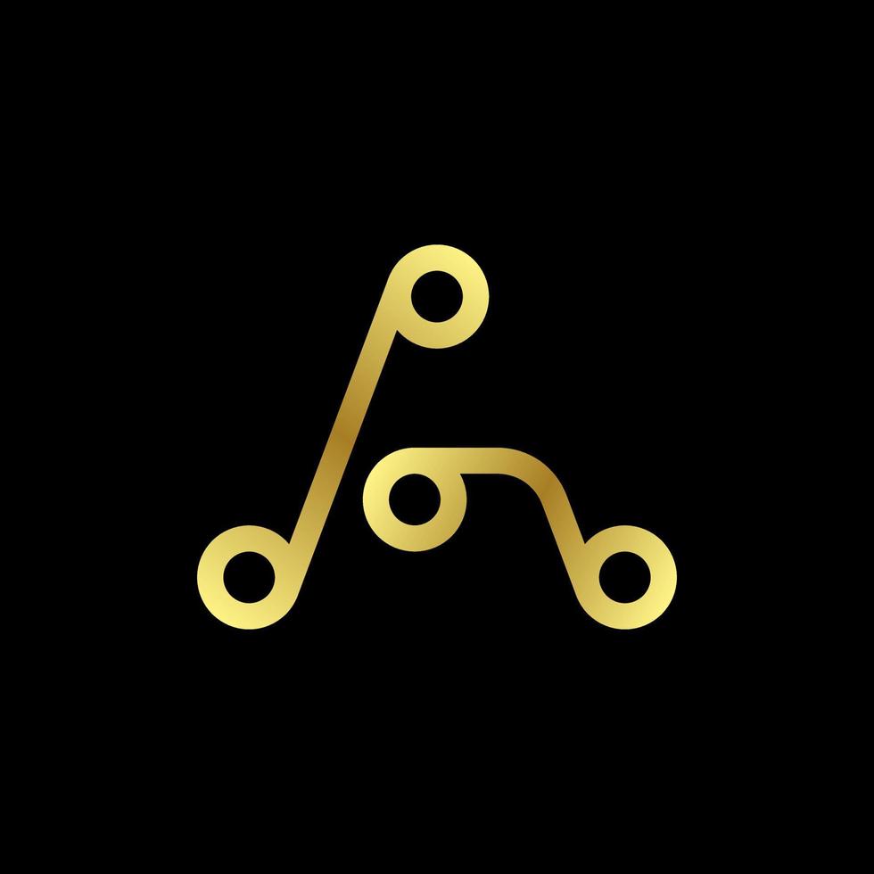 Simple and unique letter or word A font with line and circle image graphic icon logo design abstract concept vector stock. Can be used as symbol related to initial or monogram