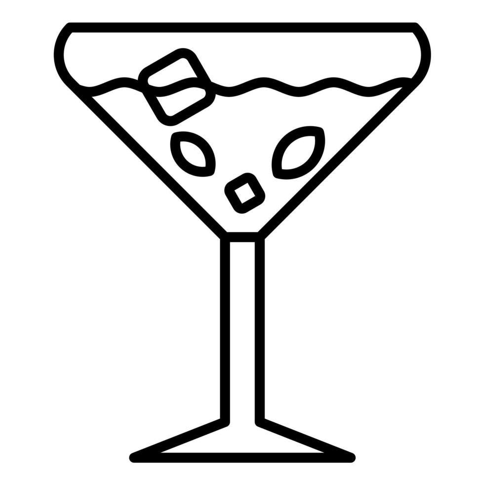 Gin Tonic Line Icon vector