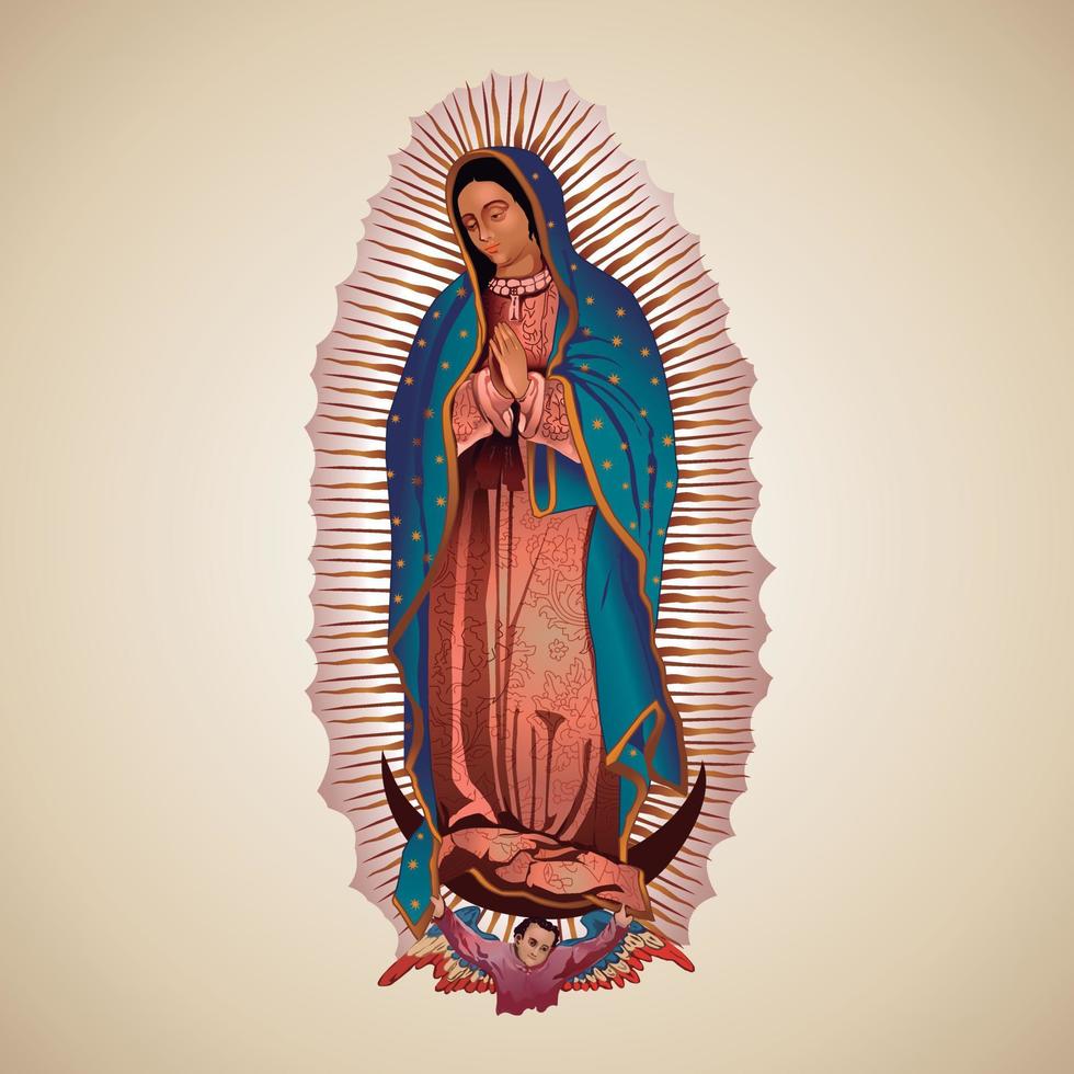 nuestra señora de guadalupe virgen, religión, virgen de guadalupe, festividad de la virgen de guadalupe, catolicismo, basílica, catedral vector