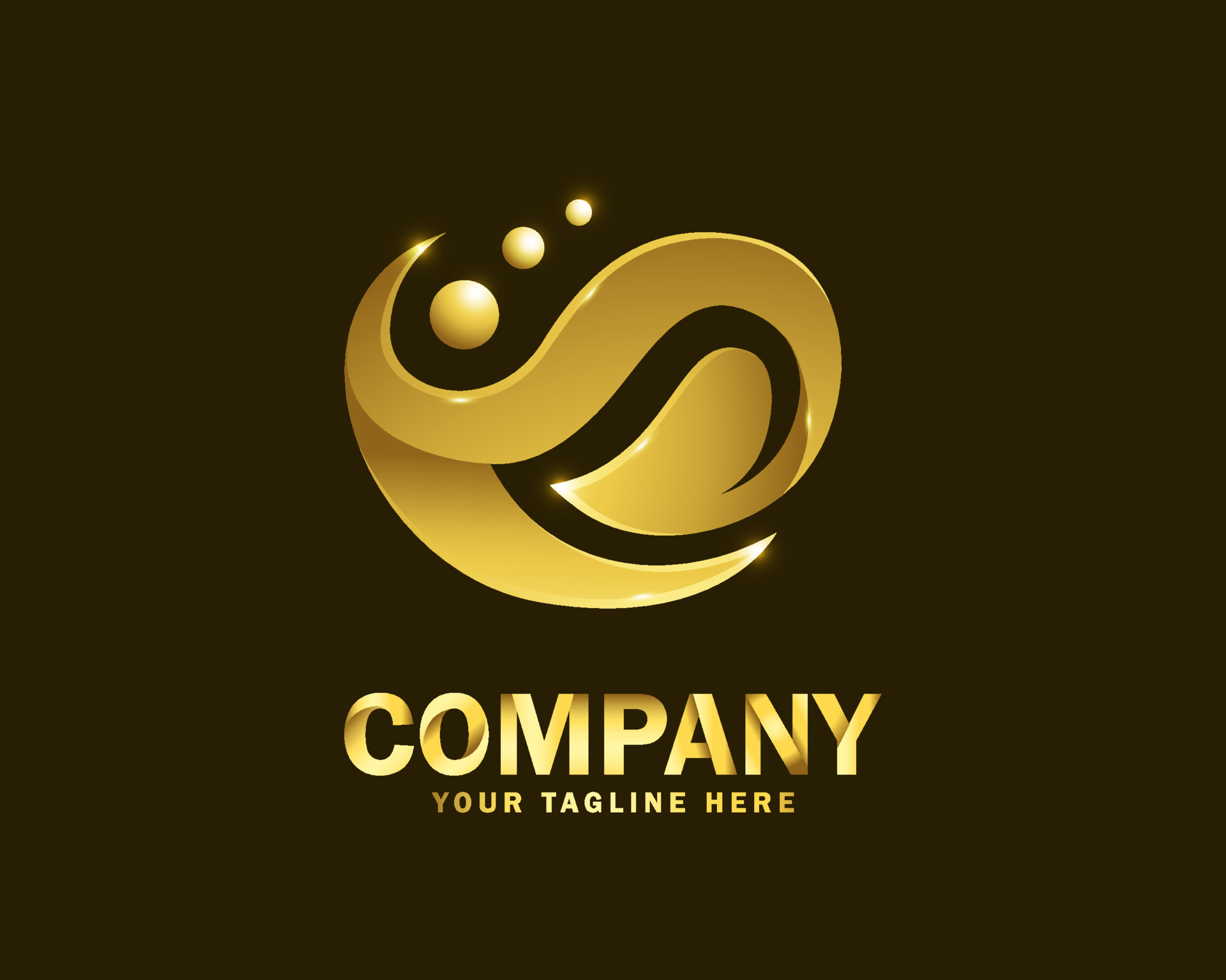 luxury gold abstract nature people logo design template 14762539 Vector ...